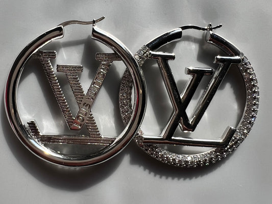 Large Diamond Hoops